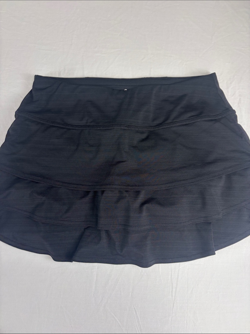 Athleta Black/Dark Grey Layered Active Skort
